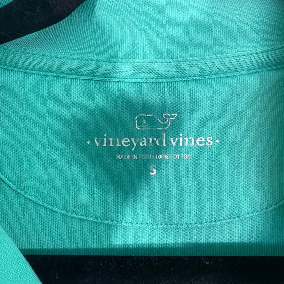 Vineyard Vines Women Teal Quarter Zip Pullover Sweatshirt Size S - Picture 4 of 7